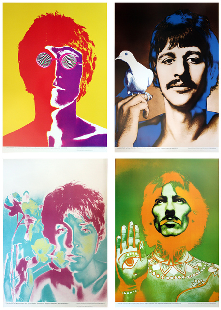 The Beatles Solarisation portraits by Richard Avedon. 